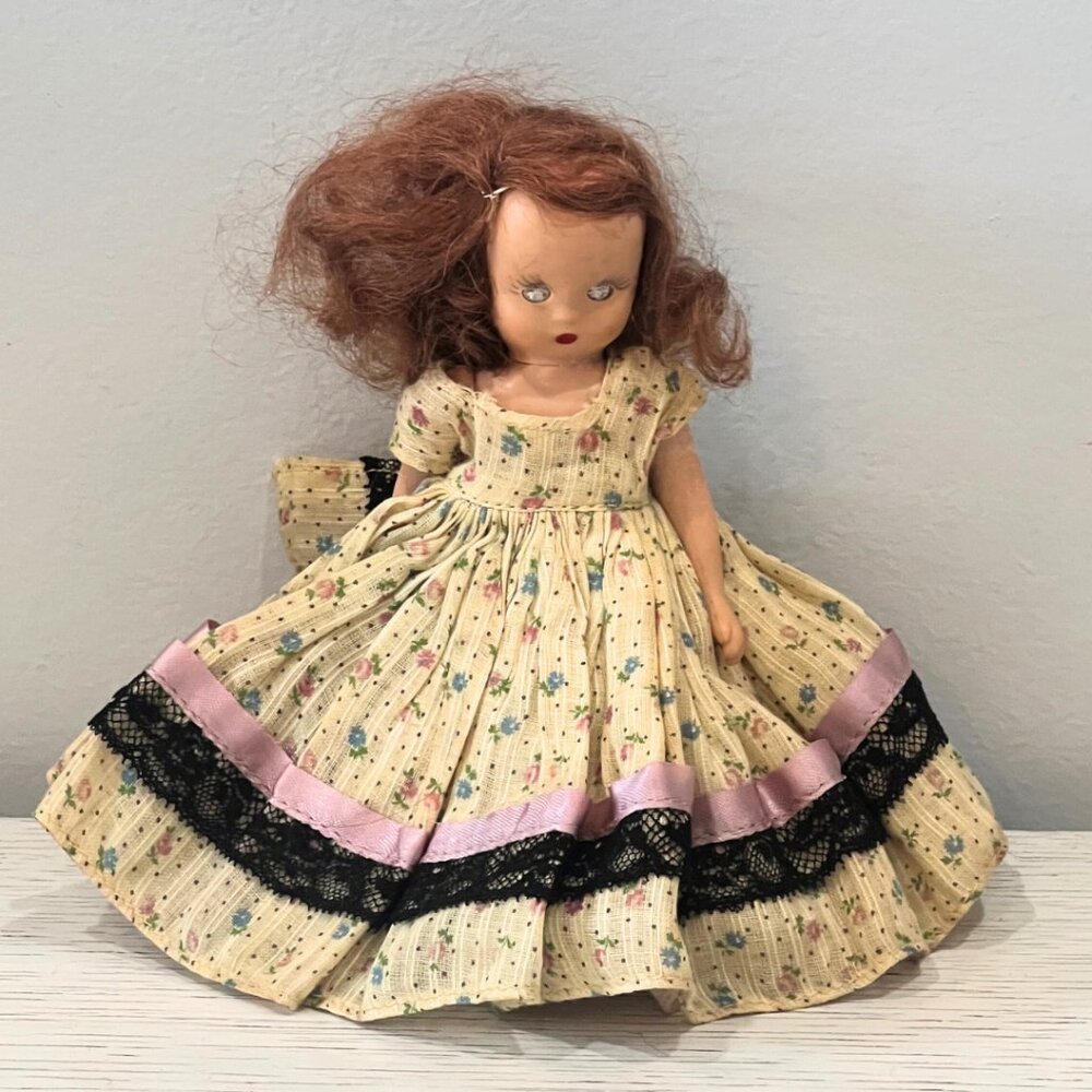 Vintage Nancy Ann Storybook Doll Sleepy Eyes Plastic Movable Joints 1950s